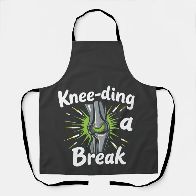 Knee-ding A Break Funny Knee Replacement   Apron (Front)