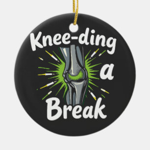 Knee-ding A Break Funny Knee Replacement   Ceramic Tree Decoration