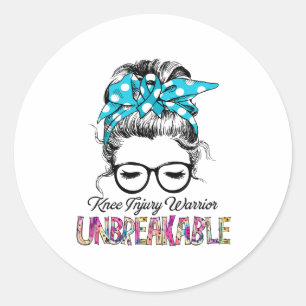 Knee Injury Awareness Ribbon Support Gifts Classic Round Sticker