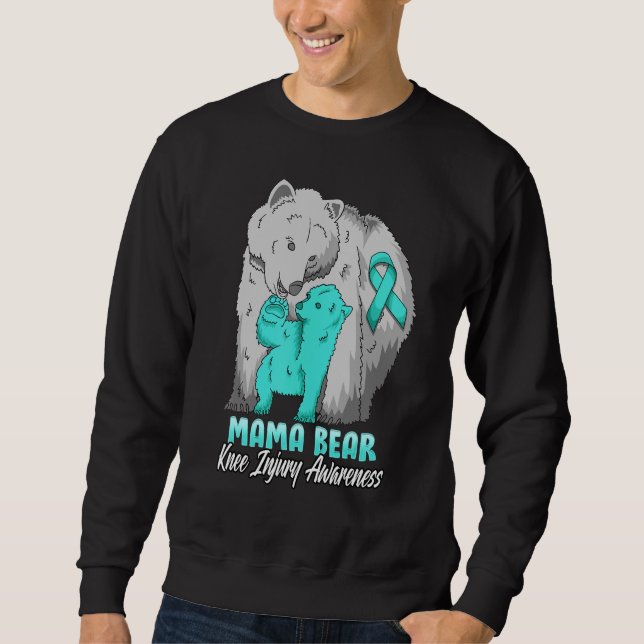 Knee Injury Child Awareness Father Bear Support Ri Sweatshirt (Front)