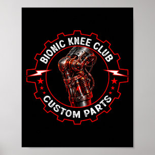 Knee replacement club_funny post knee surgery poster