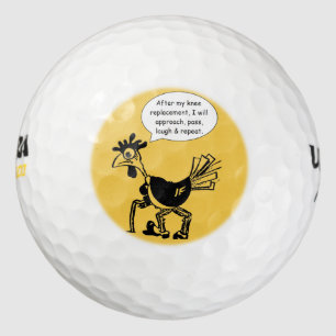 Knee Replacement Surgery - Fun Quote Golf Balls