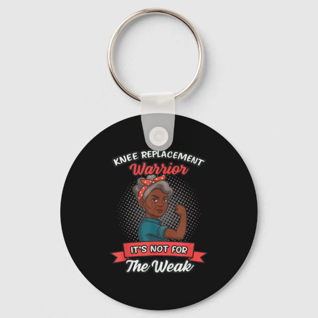 Knee Replacement Warrior Grandma Happy With New Kn Key Ring (Front)