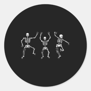 Knee Surgery Brace Skeletons Dancing Acl Surgery Classic Round Sticker