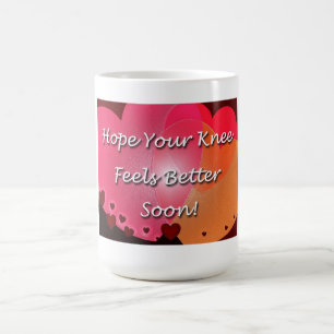 Knee Surgery Get Well Soon Hearts Coffee Mug