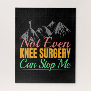 Knee Surgery Hiking Quote - Mountain Climber Jigsaw Puzzle