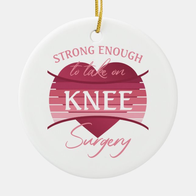Knee Surgery Recovery For Women Ceramic Tree Decoration (Front)