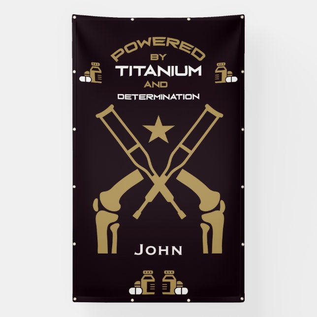 Knee Surgery Recovery Get Well Banner (Vertical)