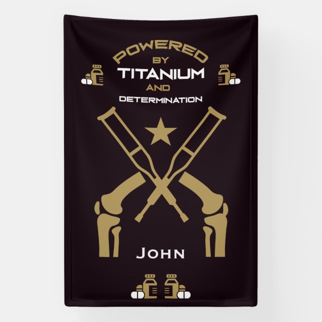 Knee Surgery Recovery Get Well Banner (Vertical)