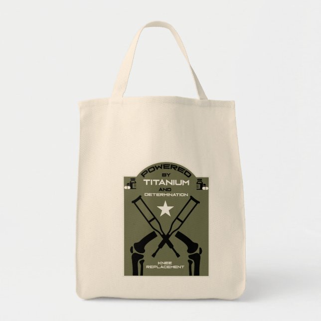 Knee Surgery Recovery Get Well Tote Bag (Front)