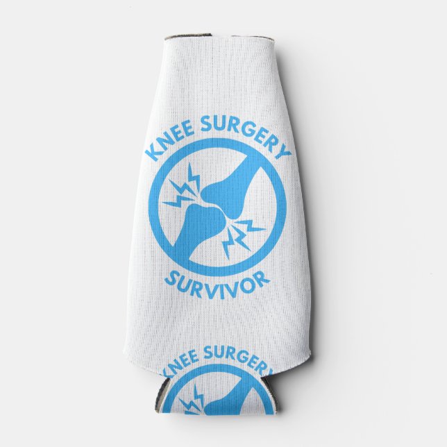 Knee Surgery Survivor  Bottle Cooler (Front)