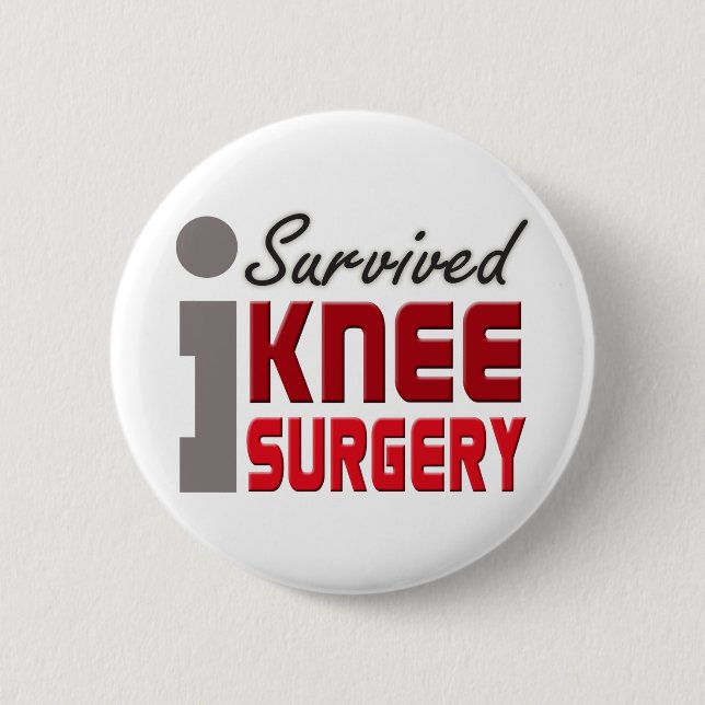 Knee Surgery Survivor Button (Front)