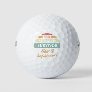 Knee Surgery Survivor Humour Golf Balls