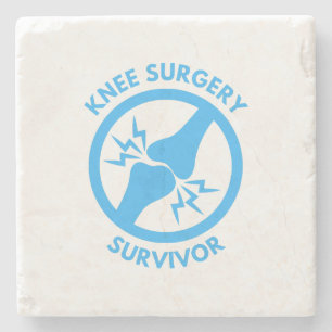 Knee Surgery Survivor Stone Coaster