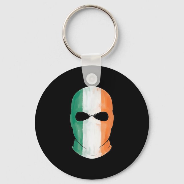 Kneecap Tricolour Balaclava  Key Ring (Front)