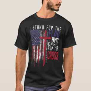 Kneel The Cross Us Flag American Pride T-Shirt