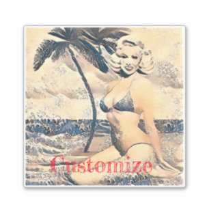 Kneeling Blonde Bikini Model Thunder_Cove