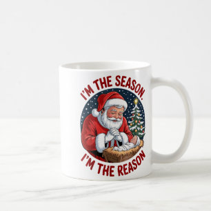 Kneeling Santa Baby Jesus Christmas I'm Season Rea Coffee Mug