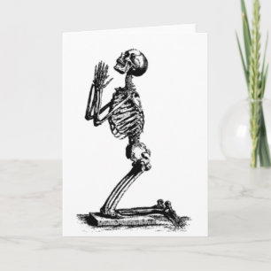 Kneeling Skeleton Card