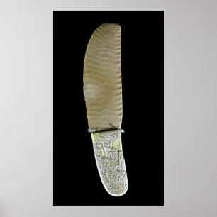 Knife carved with battle scenes poster