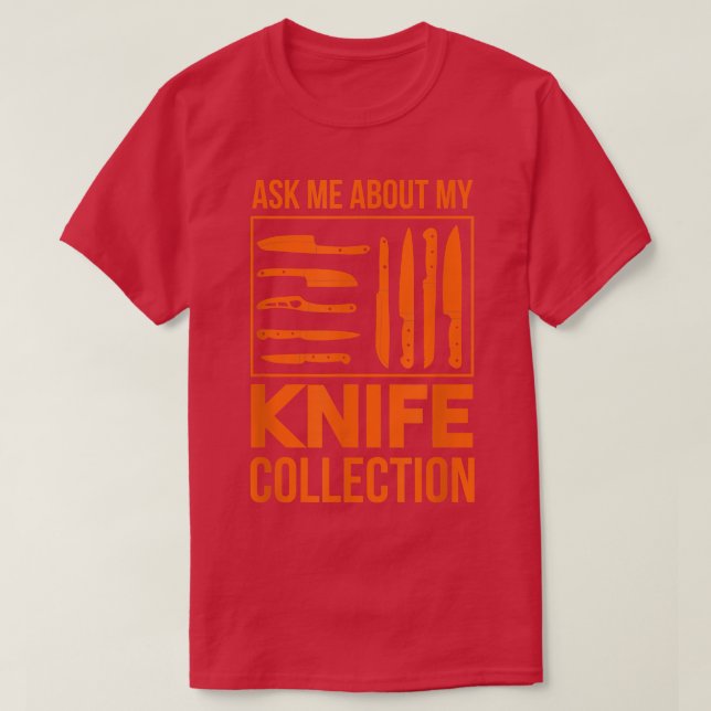 Knife Collection Throwing Knife Chefs & Kitchen Ch T-Shirt (Design Front)