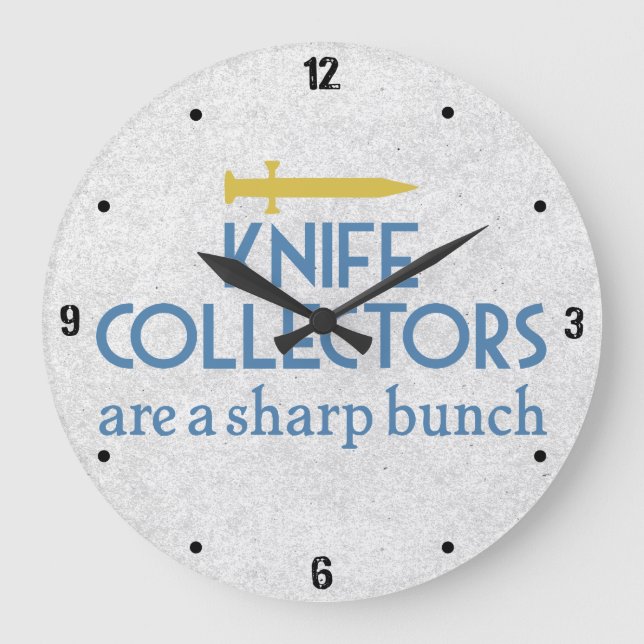 Knife Collectors Sharp Large Clock (Front)