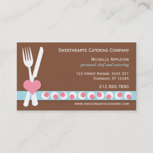 Knife & Fork - Personal Chef   Catering Business Card