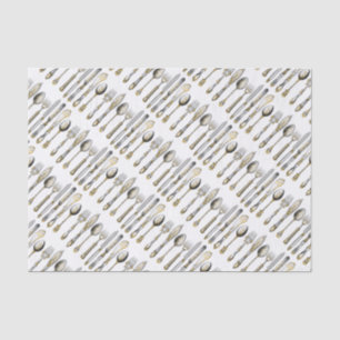Knife fork spoon kitchen cutlery tissue paper