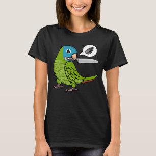 Knife Parrot Wants Seeds I Blue crowned Conure T-Shirt