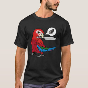 Knife Parrot Wants Seeds I Green winged Macaw T-Shirt