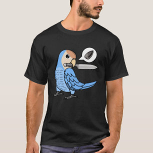 Knife Parrot Wants Seeds I Peach faced Blue Lovebi T-Shirt