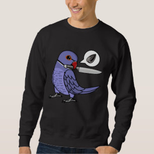 Knife Parrot Wants Seeds I Violet Indian Ringneck Sweatshirt