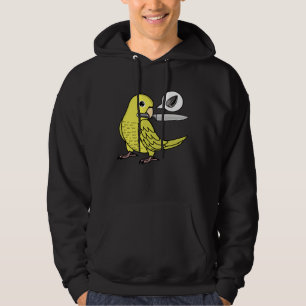 Knife Parrot Wants Seeds I Yellow Parrotlet Hoodie