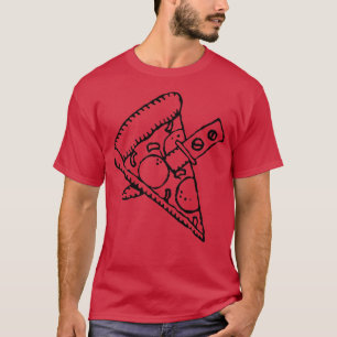 Knife Through A Piece Of Pizza  T-Shirt