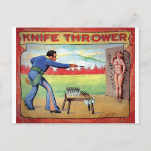 Knife Thrower Postcard
