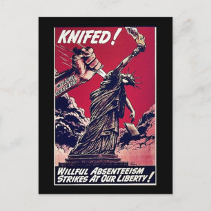 Knifed Postcard