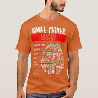 Knifemaking Bladesmith Brain Forging Knife Maker T T-Shirt