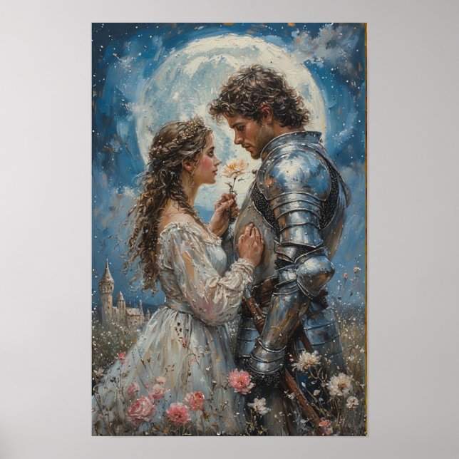 Knight and Princess Fantasy Poster (Front)