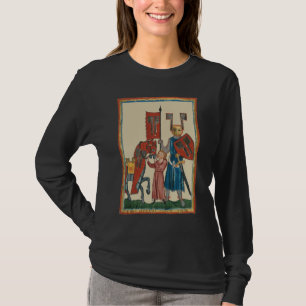 Knight and Squire, 14th Century Mediaeval Art T-Shirt