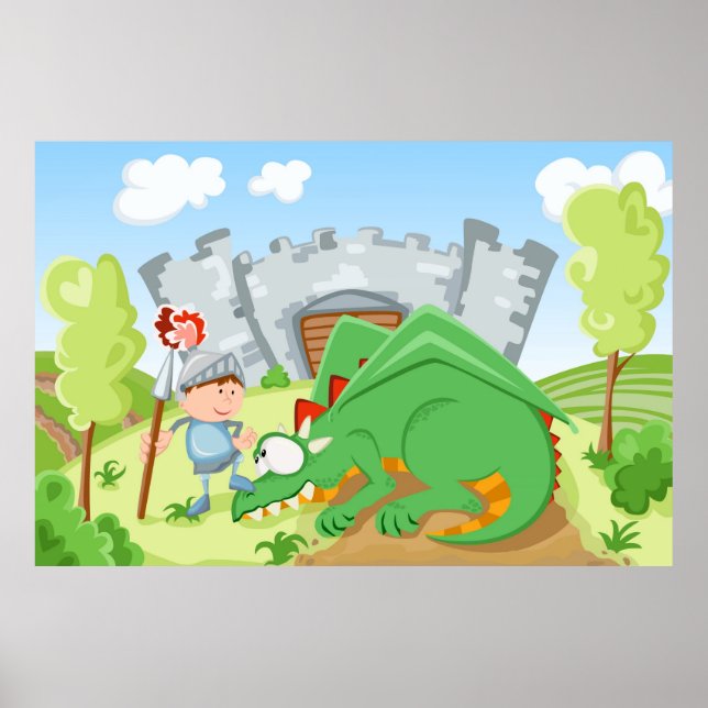 Knight and the dragon poster (Front)