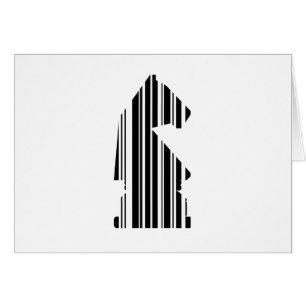 KNIGHT BAR CODE Chess Piece Pattern Design
