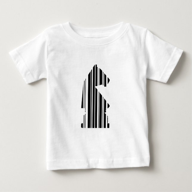 KNIGHT BAR CODE Chess Piece Pattern Design Baby T-Shirt (Front)