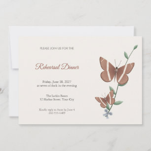Knight Butterfly Rehearsal Dinner Invitation