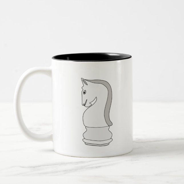 Knight Chess Two-Tone Coffee Mug (Left)