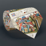 Knight Cifar Watches the Enemy Camp Play Chess  Tie<br><div class="desc">The Knight of Cifar refers to the Arthurian legends contained in the Book of the Grail. .Digital elaboration and collage by Bulgan Lumini based on miniatures of Arthurian Legends,  French Manuscripts 14th century</div>