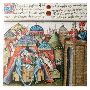Knight Cifar Watches the Enemy Camp Play Chess Tile