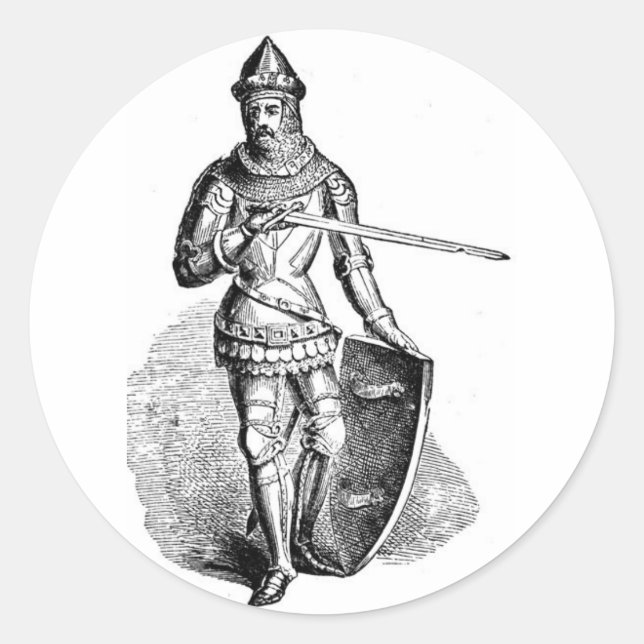 Knight Classic Round Sticker (Front)