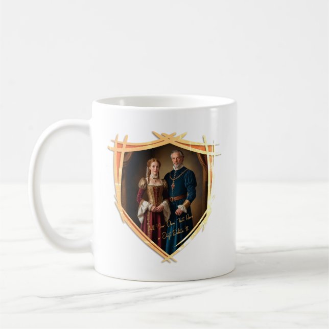Knight Coat of Arms Mediaeval Old Fashioned Gift Coffee Mug (Left)