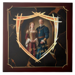 Knight Coat of Arms Mediaeval Old Fashioned Gift Tile