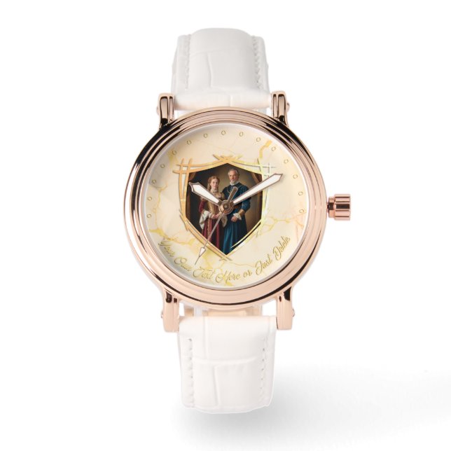 Knight Coat of Arms Mediaeval Old fashioned Gift Watch (Front)